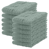 12 Pack Muslin Burp Cloths 100% Cotton Muslin Cloths Large 20''x10'' Extra Soft and Absorbent Baby Burping Cloth - White - 7DAY'S