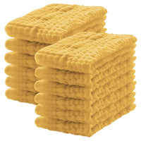 12 Pack Muslin Burp Cloths 100% Cotton Muslin Cloths Large 20''x10'' Extra Soft and Absorbent Baby Burping Cloth - White - 7DAY'S