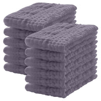 12 Pack Muslin Burp Cloths 100% Cotton Muslin Cloths Large 20''x10'' Extra Soft and Absorbent Baby Burping Cloth - White - 7DAY'S