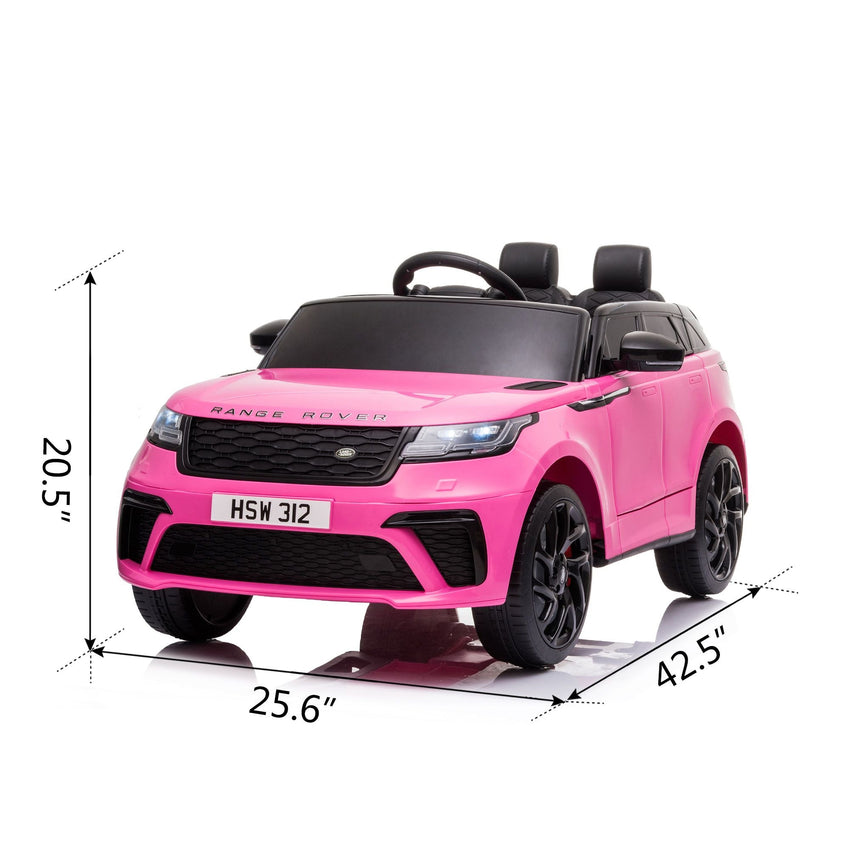 12V Licensed Range Rover Kids Ride - On Car, Battery Powered Vehicle w/ Remote Control, LED Lights, Music, Spring Suspension, Soft Start, Electric Car Toy Gift - 7DAY'S
