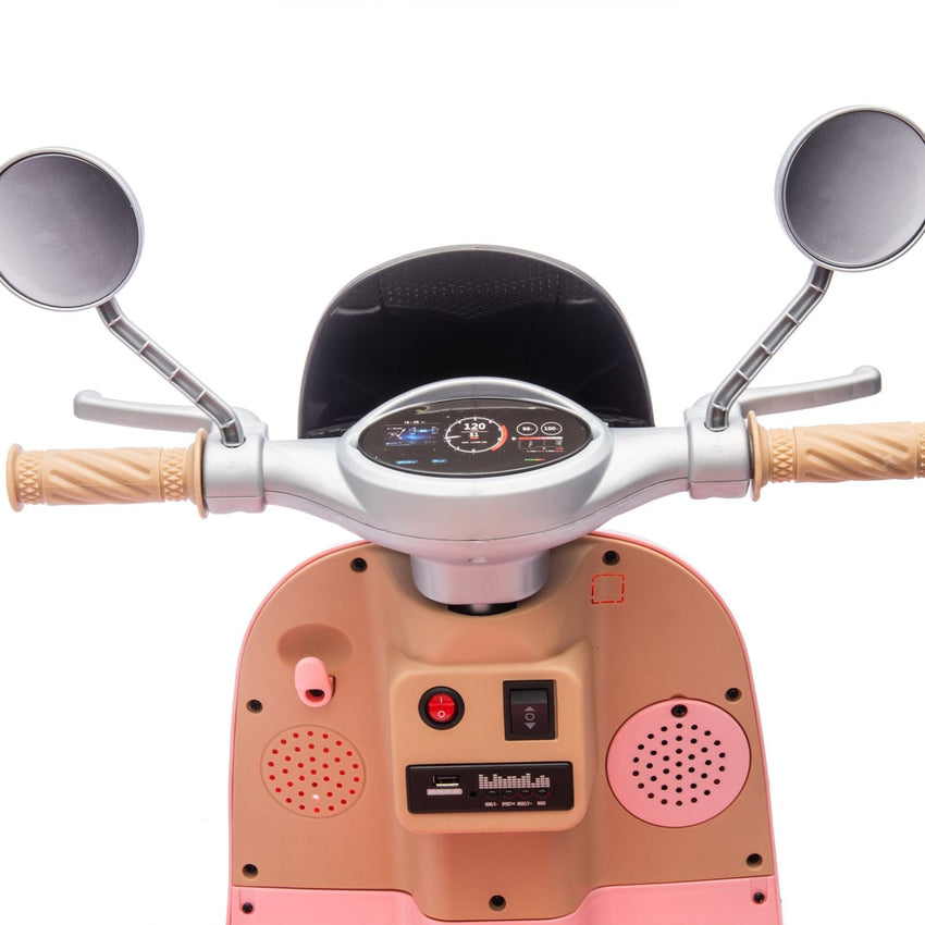 12V Two - seater Kids Ride On Level Up Electric Motorcycle,2wd,Three - wheel Toy w/Music,Bluetooth,USB,Backseat flip adult seat,Portable Storage Hooks&Oversized Trunk,LED Headlight For Kids 3 - 6. - 7DAY'S