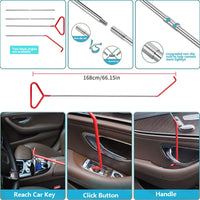 18 - piece car emergency kit with window wedge, air wedge bag pump, long distance grabber, automatic trim and removal tool - 7DAY'S