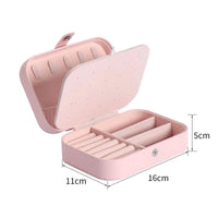 1PC, Jewelry Storage Box, Material: Main Plastic + Leather + Flannel, Color Divided Into: Black, White, Pink, Blue. - 7DAY'S