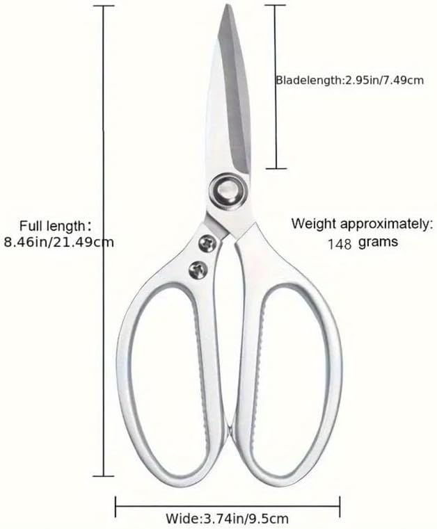2 - Pcs Kitchen Scissors Set, All - Purpose Heavy - Duty Kitchen Shears with Anti - Slip Handle & Safety Lock(Super good qualiey) - 7DAY'S