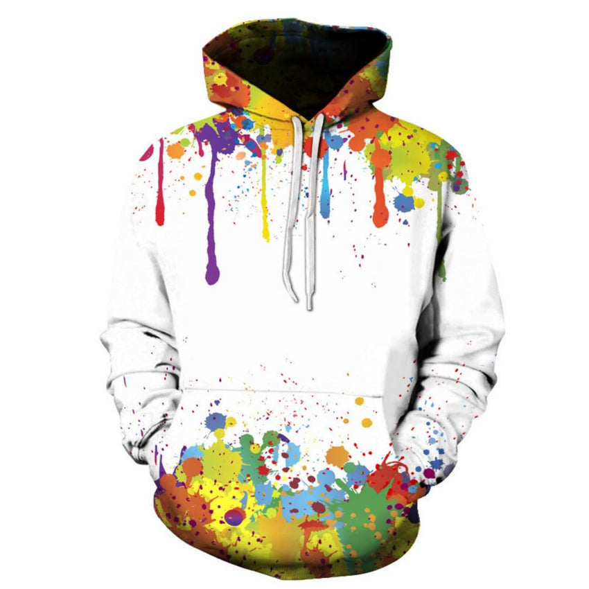 2025 new graffiti painting 3D digital printing hoodie, trendy men's sweater - 7DAY'S