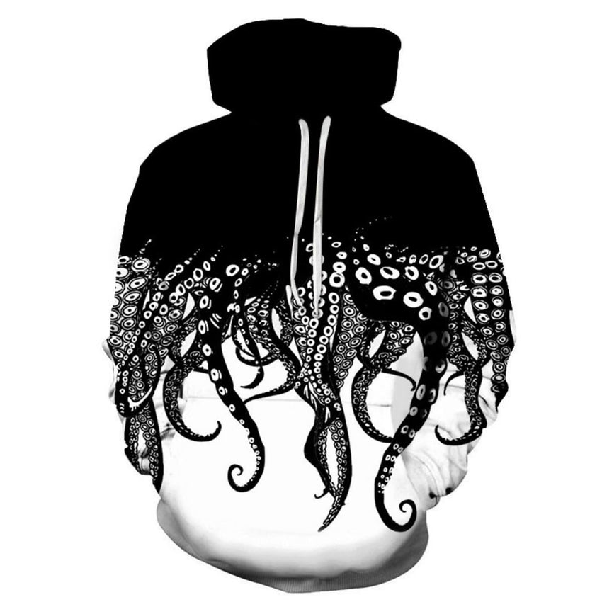 2025 new graffiti painting 3D digital printing hoodie, trendy men's sweater - 7DAY'S