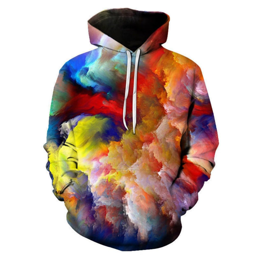 2025 new graffiti painting 3D digital printing hoodie, trendy men's sweater - 7DAY'S