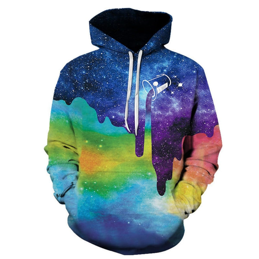2025 new graffiti painting 3D digital printing hoodie, trendy men's sweater - 7DAY'S