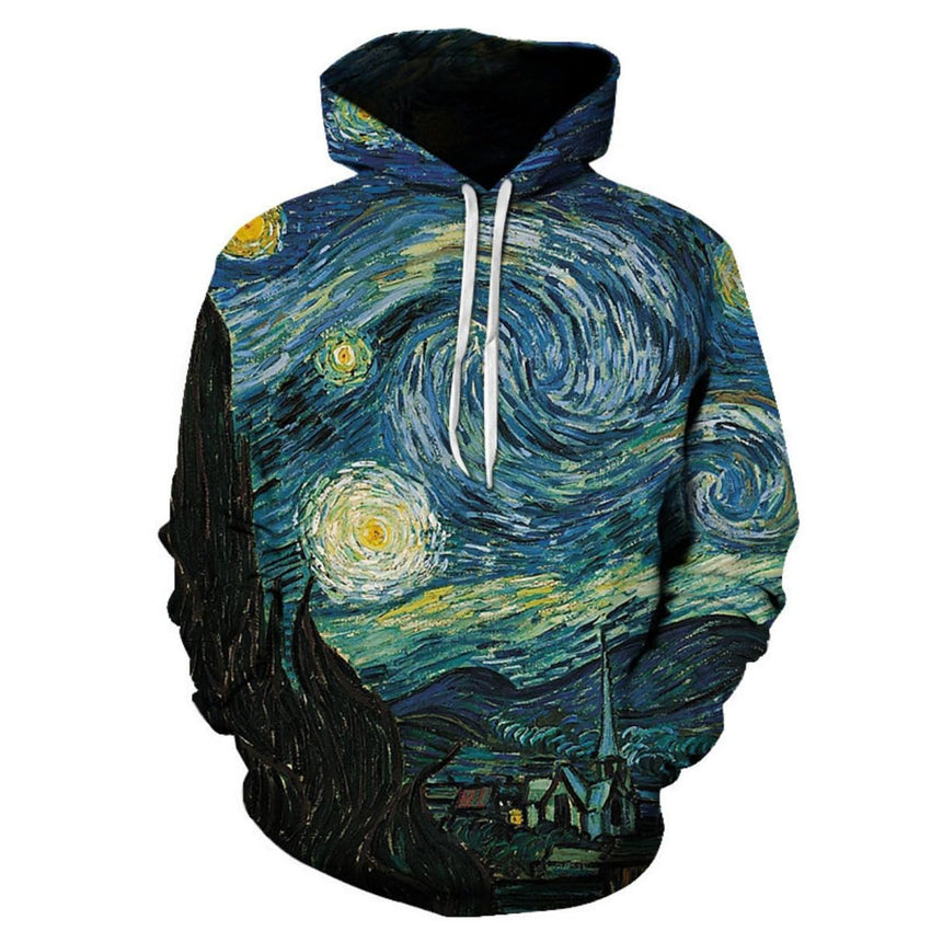 2025 new graffiti painting 3D digital printing hoodie, trendy men's sweater - 7DAY'S