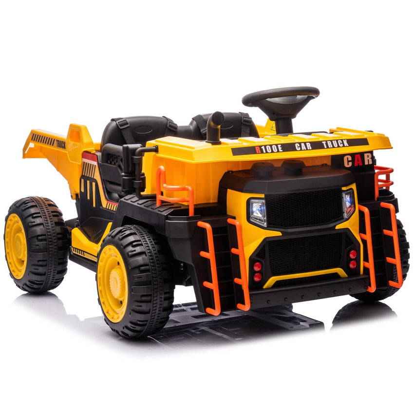 24V Two - seater Kids Ride On Electric Car W/parents control,Seat width 19.69in,400W motor,E - rear dump,light&rear searchlight,USB,MP3,Bluetooth,Music,Provide a Speed of 3.11 - 4.97MPH For Kids Aged 3+. - 7DAY'S