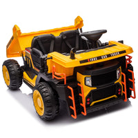 24V Two - seater Kids Ride On Electric Car W/parents control,Seat width 19.69in,400W motor,E - rear dump,light&rear searchlight,USB,MP3,Bluetooth,Music,Provide a Speed of 3.11 - 4.97MPH For Kids Aged 3+. - 7DAY'S