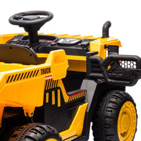 24V Two - seater Kids Ride On Electric Car W/parents control,Seat width 19.69in,400W motor,E - rear dump,light&rear searchlight,USB,MP3,Bluetooth,Music,Provide a Speed of 3.11 - 4.97MPH For Kids Aged 3+. - 7DAY'S