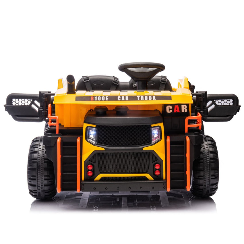 24V Two - seater Kids Ride On Electric Car W/parents control,Seat width 19.69in,400W motor,E - rear dump,light&rear searchlight,USB,MP3,Bluetooth,Music,Provide a Speed of 3.11 - 4.97MPH For Kids Aged 3+. - 7DAY'S