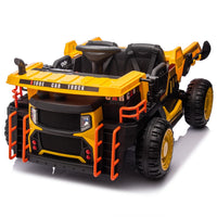 24V Two - seater Kids Ride On Electric Car W/parents control,Seat width 19.69in,400W motor,E - rear dump,light&rear searchlight,USB,MP3,Bluetooth,Music,Provide a Speed of 3.11 - 4.97MPH For Kids Aged 3+. - 7DAY'S