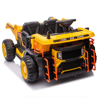 24V Two - seater Kids Ride On Electric Car W/parents control,Seat width 19.69in,400W motor,E - rear dump,light&rear searchlight,USB,MP3,Bluetooth,Music,Provide a Speed of 3.11 - 4.97MPH For Kids Aged 3+. - 7DAY'S