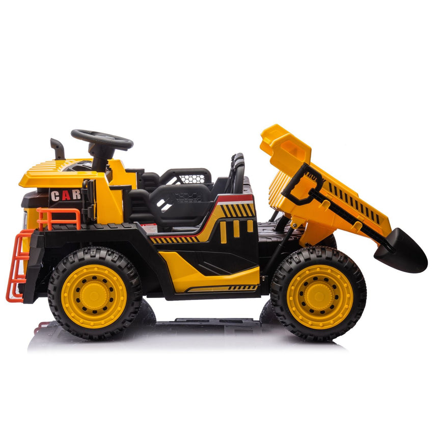 24V Two - seater Kids Ride On Electric Car W/parents control,Seat width 19.69in,400W motor,E - rear dump,light&rear searchlight,USB,MP3,Bluetooth,Music,Provide a Speed of 3.11 - 4.97MPH For Kids Aged 3+. - 7DAY'S