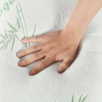 2Pcs Bamboo Memory Foam Pillow Hypoallergenic Bed Pillow For Head Neck Rest Sleeping Shredded Pillow Washable Cover Queen Size Pillow - 7DAY'S