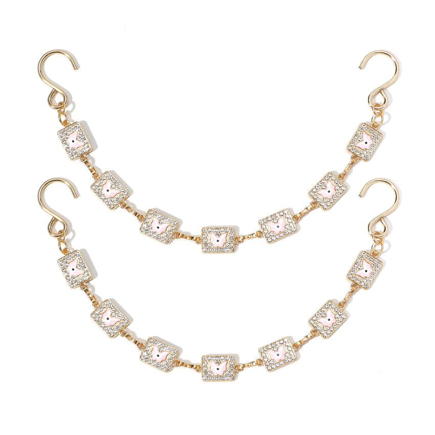 2Pcs Bling Evil Eye Shoe Chains for Girls for Clog Sandals, Gothic Shoe Decoration Charms for Women - 7DAY'S