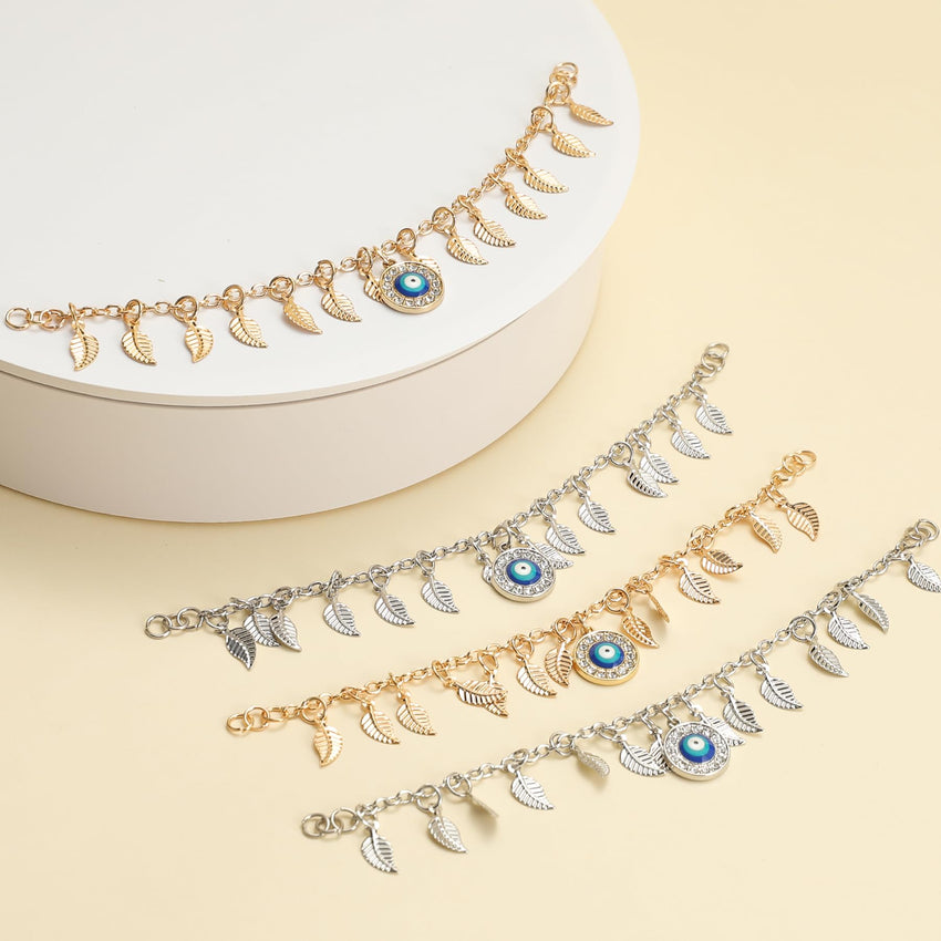 2Pcs Bling Evil Eye Shoe Chains for Girls for Clog Sandals, Gothic Shoe Decoration Charms for Women - 7DAY'S