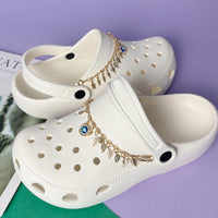 2Pcs Bling Evil Eye Shoe Chains for Girls for Clog Sandals, Gothic Shoe Decoration Charms for Women - 7DAY'S