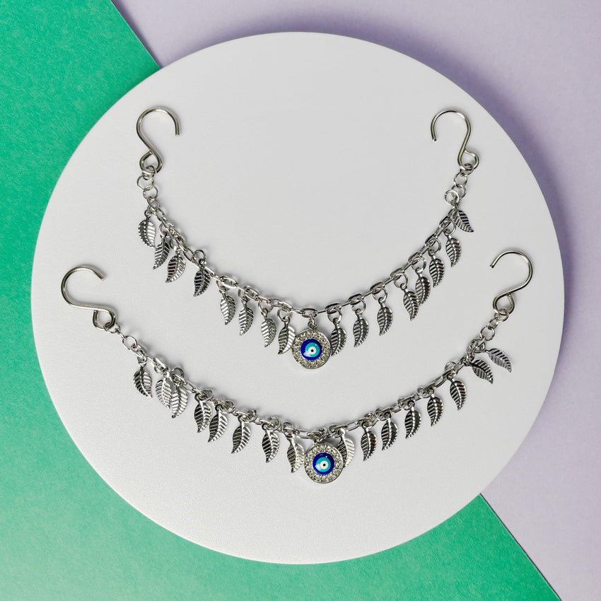 2Pcs Bling Evil Eye Shoe Chains for Girls for Clog Sandals, Gothic Shoe Decoration Charms for Women - 7DAY'S