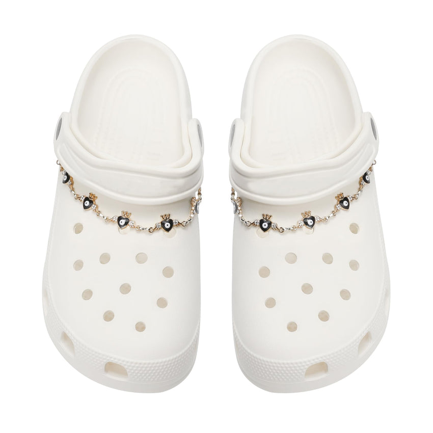 2Pcs Bling Evil Eye Shoe Chains for Girls for Clog Sandals, Gothic Shoe Decoration Charms for Women - 7DAY'S