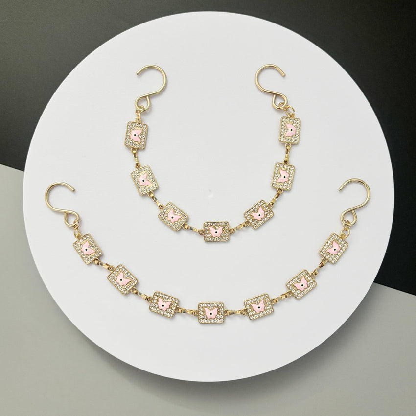 2Pcs Bling Evil Eye Shoe Chains for Girls for Clog Sandals, Gothic Shoe Decoration Charms for Women - 7DAY'S