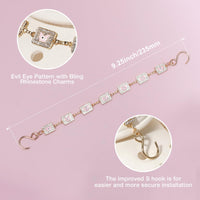 2Pcs Bling Evil Eye Shoe Chains for Girls for Clog Sandals, Gothic Shoe Decoration Charms for Women - 7DAY'S