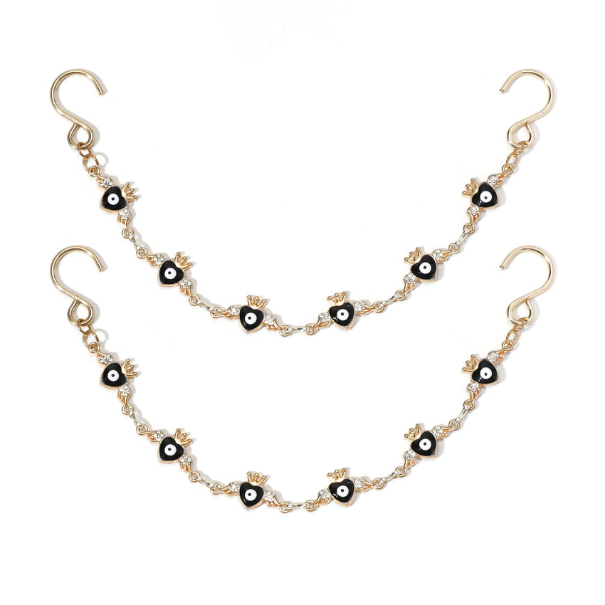 2Pcs Bling Evil Eye Shoe Chains for Girls for Clog Sandals, Gothic Shoe Decoration Charms for Women - 7DAY'S