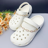 2Pcs Bling Evil Eye Shoe Chains for Girls for Clog Sandals, Gothic Shoe Decoration Charms for Women - 7DAY'S