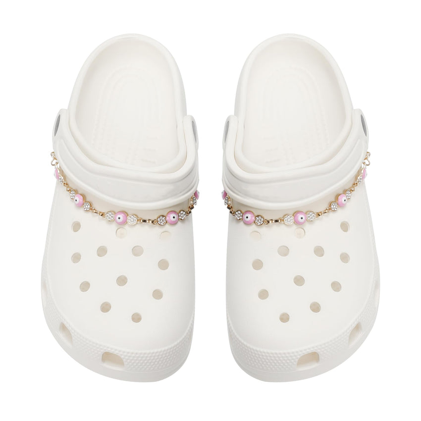 2Pcs Bling Evil Eye Shoe Chains for Girls for Clog Sandals, Gothic Shoe Decoration Charms for Women - 7DAY'S