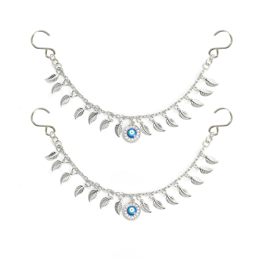 2Pcs Bling Evil Eye Shoe Chains for Girls for Clog Sandals, Gothic Shoe Decoration Charms for Women - 7DAY'S