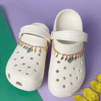 2Pcs Bling Evil Eye Shoe Chains for Girls for Clog Sandals, Gothic Shoe Decoration Charms for Women - 7DAY'S