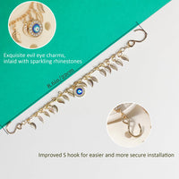 2Pcs Bling Evil Eye Shoe Chains for Girls for Clog Sandals, Gothic Shoe Decoration Charms for Women - 7DAY'S