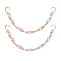 2Pcs Bling Evil Eye Shoe Chains for Girls for Clog Sandals, Gothic Shoe Decoration Charms for Women - 7DAY'S