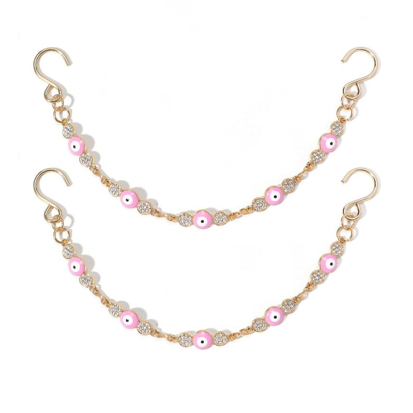 2Pcs Bling Evil Eye Shoe Chains for Girls for Clog Sandals, Gothic Shoe Decoration Charms for Women - 7DAY'S