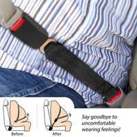 2Pcs Car Seat Belt Extender 14.37in Buckle Tongue Webbing Extension Safety Belt - 7DAY'S
