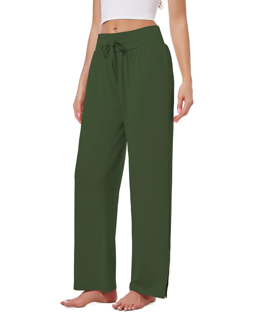 3 Pack Women's Lounge Pants Wide Leg Yoga Sweatpants with Pockets High Waisted Drawstring Lounge Loose Workout Jogger - 7DAY'S