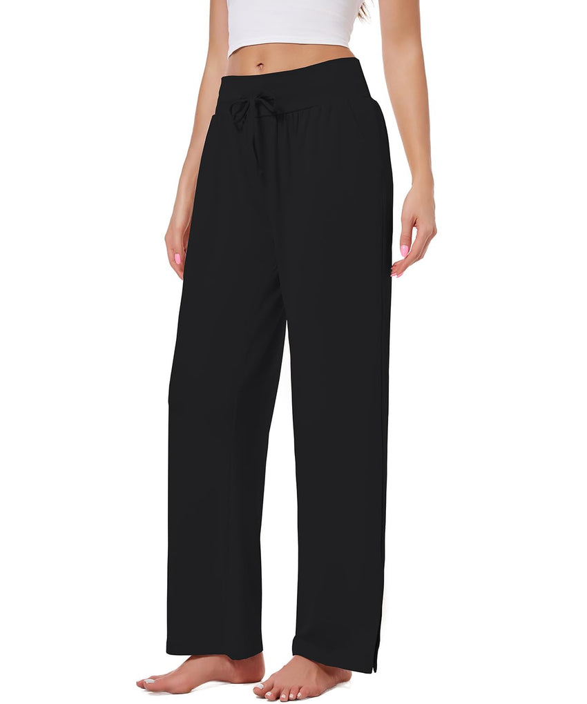 3 Pack Women's Lounge Pants Wide Leg Yoga Sweatpants with Pockets High Waisted Drawstring Lounge Loose Workout Jogger - 7DAY'S