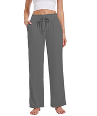 3 Pack Women's Lounge Pants Wide Leg Yoga Sweatpants with Pockets High Waisted Drawstring Lounge Loose Workout Jogger - 7DAY'S