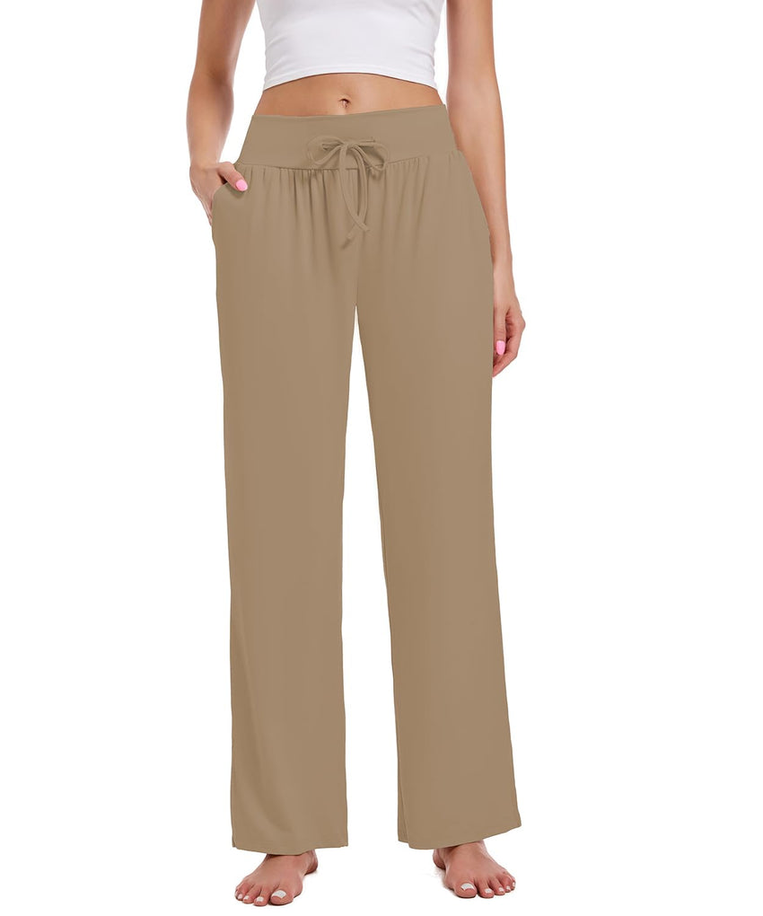3 Pack Women's Lounge Pants Wide Leg Yoga Sweatpants with Pockets High Waisted Drawstring Lounge Loose Workout Jogger - 7DAY'S