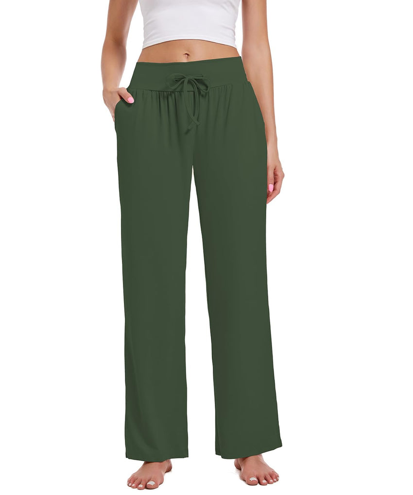 3 Pack Women's Lounge Pants Wide Leg Yoga Sweatpants with Pockets High Waisted Drawstring Lounge Loose Workout Jogger - 7DAY'S