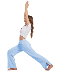 3 Pack Women's Lounge Pants Wide Leg Yoga Sweatpants with Pockets High Waisted Drawstring Lounge Loose Workout Jogger - 7DAY'S