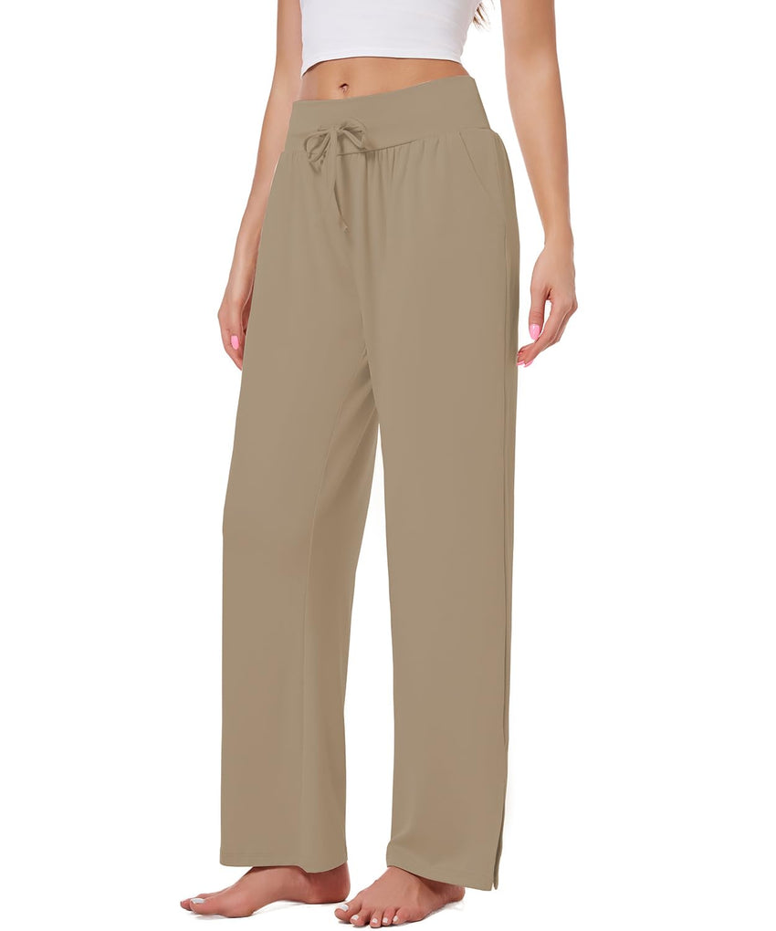 3 Pack Women's Lounge Pants Wide Leg Yoga Sweatpants with Pockets High Waisted Drawstring Lounge Loose Workout Jogger - 7DAY'S