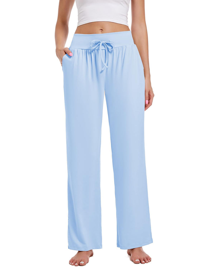 3 Pack Women's Lounge Pants Wide Leg Yoga Sweatpants with Pockets High Waisted Drawstring Lounge Loose Workout Jogger - 7DAY'S