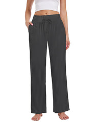 3 Pack Women's Lounge Pants Wide Leg Yoga Sweatpants with Pockets High Waisted Drawstring Lounge Loose Workout Jogger - 7DAY'S