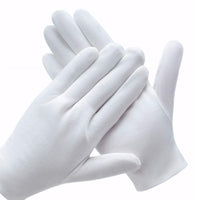 3 Pairs White Cotton Gloves for Dry Hands Eczema SPA Moisturizing - Work Glove Liners for Serving Costume Inspection - 7DAY'S