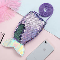 3 Pcs Mermaid Bags Mermaid Tail Glitter Sequin Purse Mini Bags Kids Girls - 7DAY'S