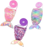 3 Pcs Mermaid Bags Mermaid Tail Glitter Sequin Purse Mini Bags Kids Girls - 7DAY'S