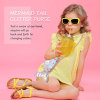 3 Pcs Mermaid Bags Mermaid Tail Glitter Sequin Purse Mini Bags Kids Girls - 7DAY'S
